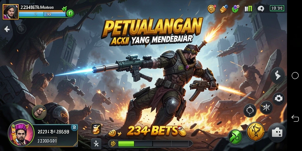 Tangkapan layar gameplay intens dalam 1234BETS dengan aksi mendebarkan.