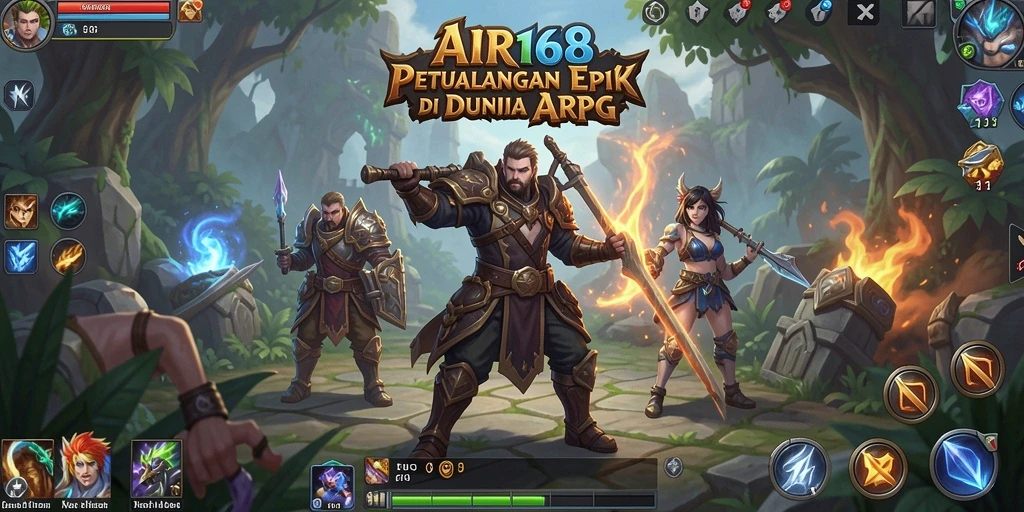 Screenshot utama AIR168 menampilkan aksi seru dalam pertarungan ARPG.