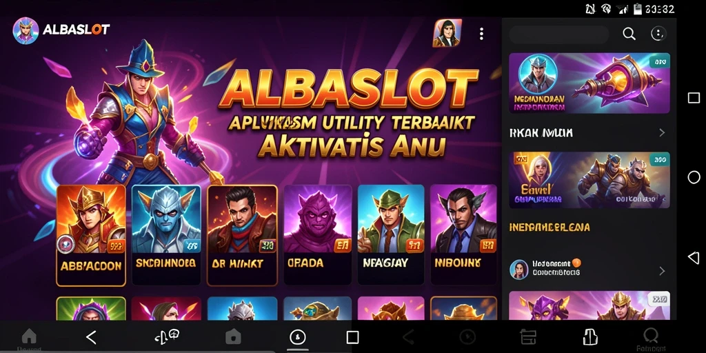 Tampilan utama ALBASLOT dengan antarmuka yang ramah pengguna.
