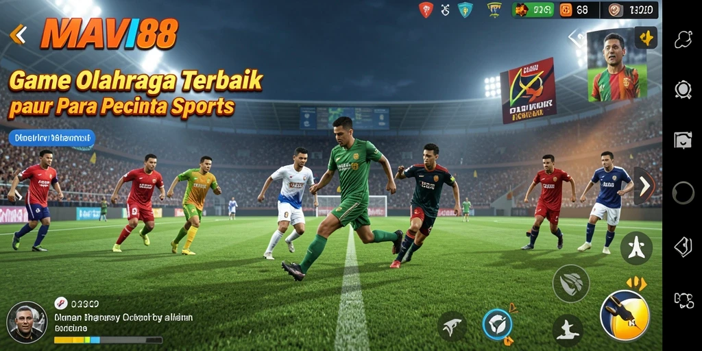 Tangkapan layar utama AMAVI88 menampilkan momen seru saat pertandingan olahraga.