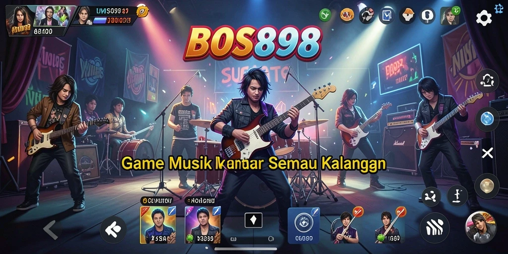 Tampilan gameplay BOS898 yang seru dengan fitur musik interaktif.