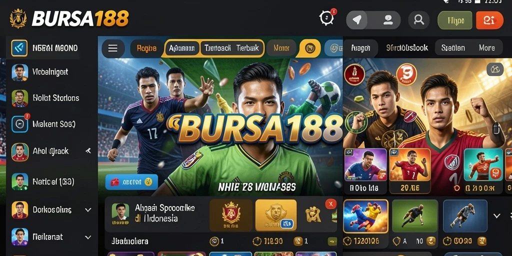 Tampilan menarik dari aplikasi BURSA188 saat pengguna melakukan taruhan olahraga.