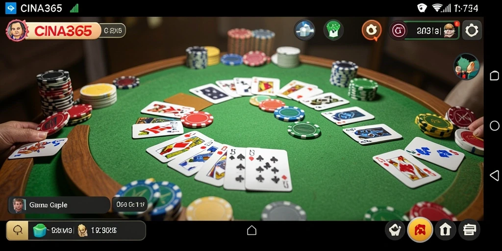 Gameplay menarik di CINA365 yang menampilkan pertandingan Gaple.