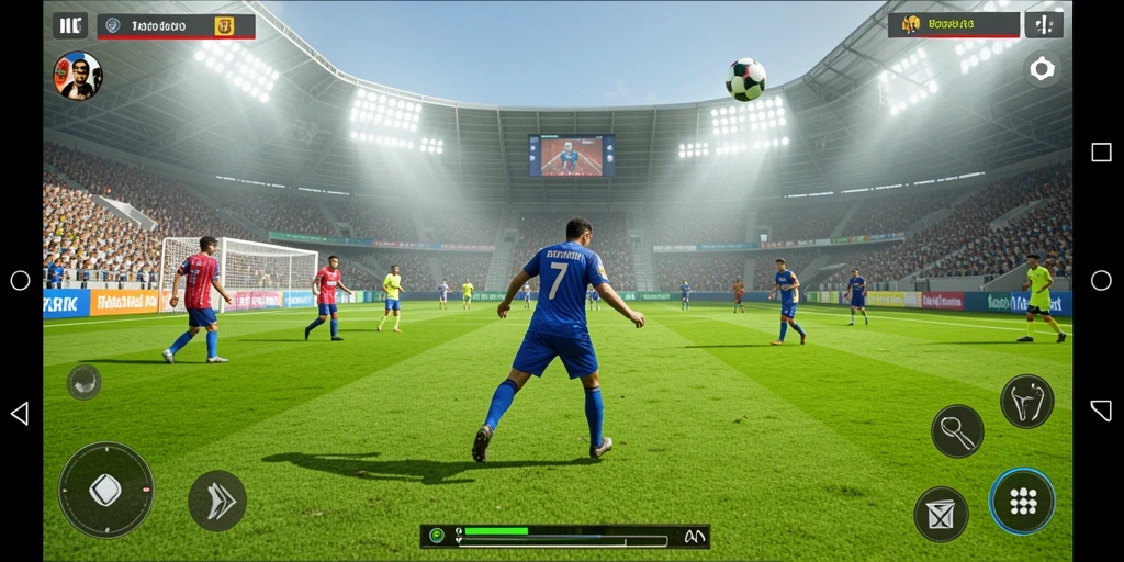 Tampilan gameplay menarik dari DKK dengan aksi sepak bola yang dinamis.