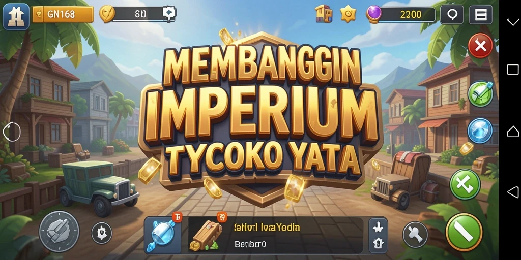 Tangkapan layar gameplay GN168 menampilkan aktivitas membangun bisnis Tycoon.