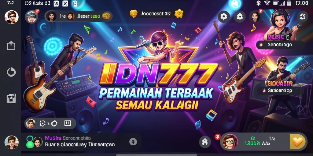 Screenshot IDN777 menampilkan gameplay seru dan interaktif dalam musik.