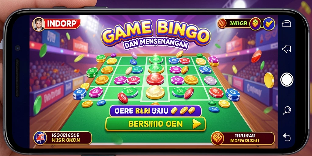 Tampilan screenshot INDORP menampilkan pengalaman bermain Bingo yang seru.