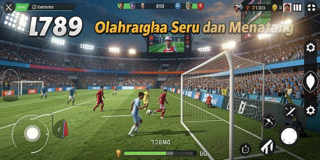 Screenshot utama LI789 menampilkan aksi gameplay olahraga yang seru dan mendebarkan.