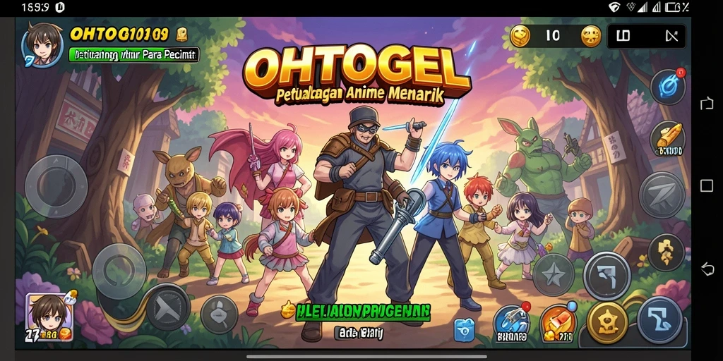 Screenshot dari gameplay OHTOGEL yang menampilkan karakter Anime yang menarik.