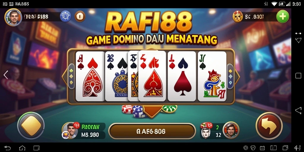 Tampilan gameplay menarik dari RAFI88 saat bermain domino.
