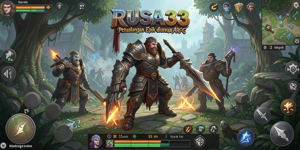 Tampilan gameplay menegangkan dalam RUSA33 dengan aksi pertempuran ARPG.