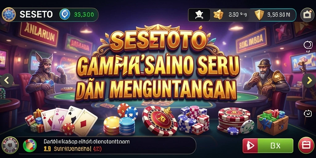 Tampilan menarik dari gameplay Kasino yang seru di SESETOTO.