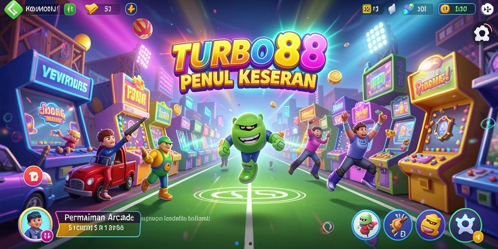 Screenshot utama TURBO88 menampilkan momen seru dalam gameplay Arcade.
